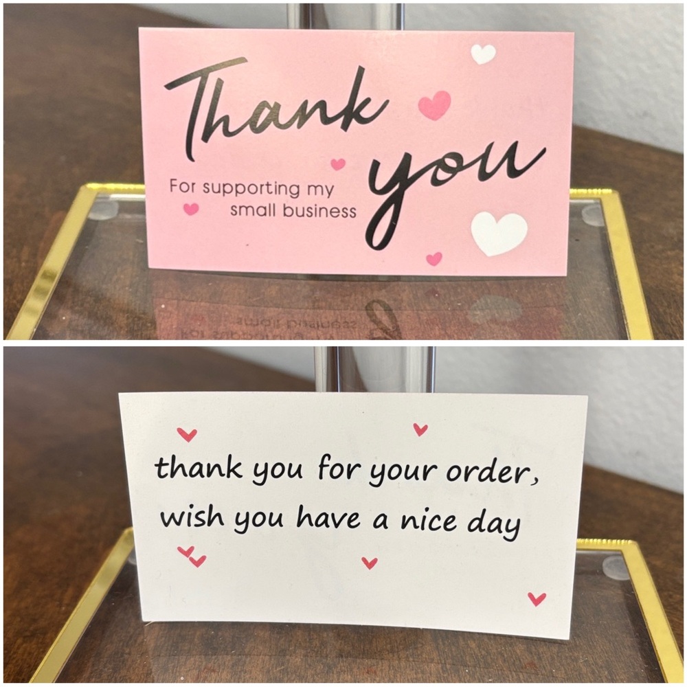 🔥(25) THANK YOU CARDS: Double-sided thank you cards (25 count) - Picture 4 of 4